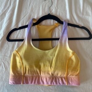Gradient Yellow and Purple Sports Bra